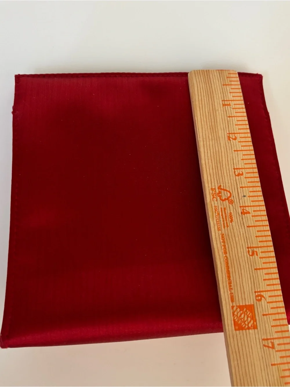 Yves Saint Laurent (YSL) Red Satin Parfums Pouch Vintage